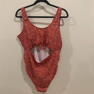 Shein Maternity Polka Dot One-piece